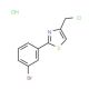 2-(3-bromophenyl)-4-(chloromethyl)-1,3-thiazole hydrochloride - chemical structure image