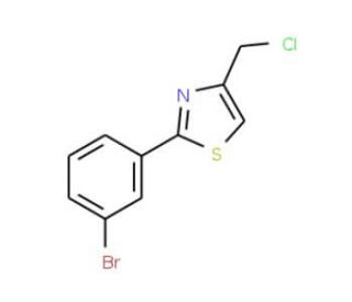 2-(3-bromophenyl)-4-(chloromethyl)-1,3-thiazole - chemical structure image