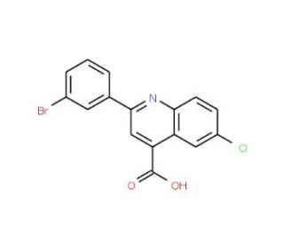 2-(3-Bromophenyl)-6-chloroquinoline-4-carboxylic acid - chemical structure image