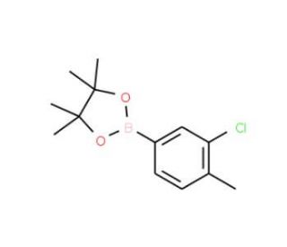 2-(3-Chloro-4-methylphenyl)-4,4,5,5-tetramethyl-1,3,2-dioxaborolane (CAS 445303-10-6) - chemical structure image