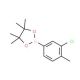 2-(3-Chloro-4-methylphenyl)-4,4,5,5-tetramethyl-1,3,2-dioxaborolane (CAS 445303-10-6) - chemical structure image