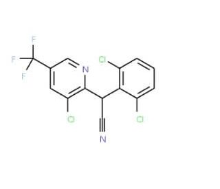 2-[3-Chloro-5-(trifluoromethyl)-2-pyridinyl]-2-(2,6-dichlorophenyl)acetonitrile - chemical structure image