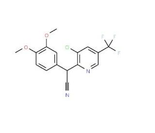 2-[3-Chloro-5-(trifluoromethyl)-2-pyridinyl]-2-(3,4-dimethoxyphenyl)acetonitrile - chemical structure image