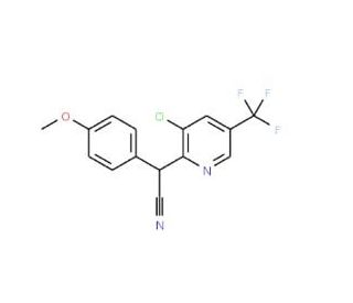 2-[3-Chloro-5-(trifluoromethyl)-2-pyridinyl]-2-(4-methoxyphenyl)acetonitrile - chemical structure image