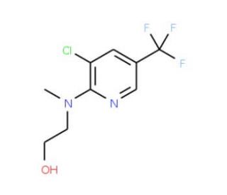 2-[[3-Chloro-5-(trifluoromethyl)-2-pyridinyl]-(methyl)amino]-1-ethanol (CAS 263387-09-3) - chemical structure image
