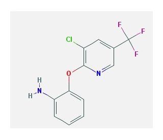 2-{[3-Chloro-5-(trifluoromethyl)-2-pyridinyl]-oxy}aniline (CAS 98968-77-5) - chemical structure image