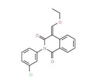2-(3-Chloro-phenyl)-4-ethoxymethylene-4H-isoquinoline-1,3-dione - chemical structure image