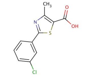 2-(3-chlorophenyl)-4-methyl-1,3-thiazole-5-carboxylic acid - chemical structure image