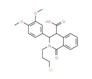 2-(3-Chloropropyl)-3-(3,4-dimethoxyphenyl)-1-oxo-1,2,3,4-tetrahydroisoquinoline-4-carboxylic acid - chemical structure image