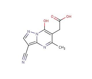 2-{3-cyano-7-hydroxy-5-methylpyrazolo[1,5-a]pyrimidin-6-yl}acetic acid (CAS 1118787-65-7) - chemical structure image