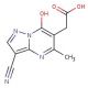 2-{3-cyano-7-hydroxy-5-methylpyrazolo[1,5-a]pyrimidin-6-yl}acetic acid (CAS 1118787-65-7) - chemical structure image