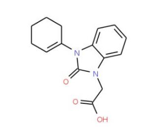 2-[3-(cyclohex-1-en-1-yl)-2-oxo-2,3-dihydro-1H-1,3-benzodiazol-1-yl]acetic acid - chemical structure image