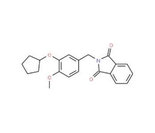 2-[[3-(Cyclopentyloxy)-4-methoxyphenyl]methyl]phthalimide (CAS 287196-92-3) - chemical structure image