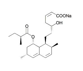 2,3-Dehydro Lovastatin Acid Sodium Salt (CAS 188067-71-2) - chemical structure image