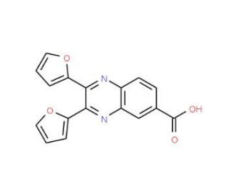 2,3-Di-furan-2-yl-quinoxaline-6-carboxylic acid - chemical structure image