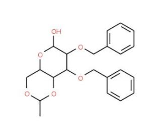 2,3-Di-O-benzyl-4,6-O-ethylidene-D-glucopyranose (CAS 170078-65-6) - chemical structure image