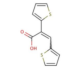 2,3-Di-thiophen-2-yl-acrylic acid - chemical structure image