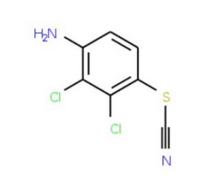 2,3-Dichloro-4-thiocyanatoaniline (CAS 7494-03-3) - chemical structure image