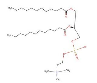 2,3-Didocecanoyl-sn-glycero-1-phosphocholine (CAS 127641-86-5) - chemical structure image