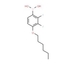 2,3-Difluoro-4-(n-hexyloxy)phenylboronic acid (CAS 121219-20-3) - chemical structure image