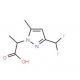 2-[3-(Difluoromethyl)-5-methyl-1H-pyrazol-1-yl]-propanoic acid - chemical structure image