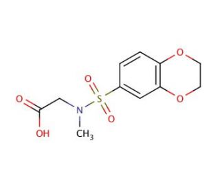 [(2,3-dihydro-1,4-benzodioxin-6-ylsulfonyl)(methyl)amino]acetic acid - chemical structure image