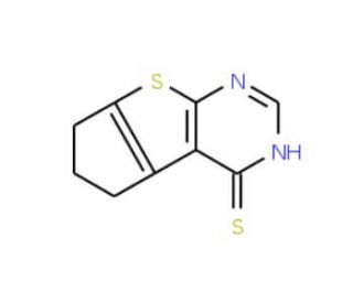 2,3-Dihydro-1H-8-thia-5,7-diaza-cyclopenta[a]indene-4-thiol (CAS 306281-11-8) - chemical structure image