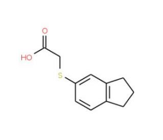 (2,3-dihydro-1H-inden-5-ylthio)acetic acid - chemical structure image