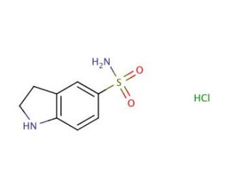 2,3-dihydro-1H-indole-5-sulfonamide hydrochloride - chemical structure image