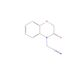 (2,3-Dihydro-3-oxo-4H-1,4-benzoxazin-4-yl)acetonitrile (CAS 115615-02-6) - chemical structure image