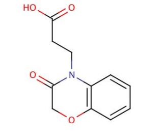 2,3-Dihydro-3-oxo-4H-1,4-benzoxazine-4-propionic acid (CAS 23866-15-1) - chemical structure image