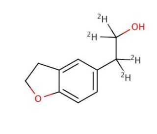 2,3-Dihydro-5-benzofuranethanol-d4 (CAS 1185079-36-0) - chemical structure image