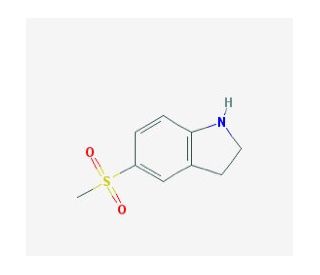 2,3-Dihydro-5-(methylsulphonyl)-(1H)-indole (CAS 387350-92-7) - chemical structure image