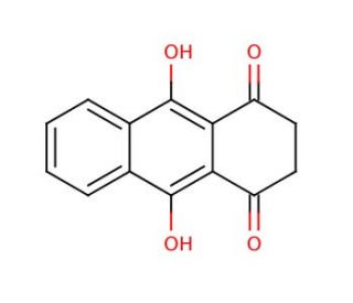 2,3-Dihydro-9,10-dihydroxy-1,4-anthracenedione (CAS 17648-03-2) - chemical structure image