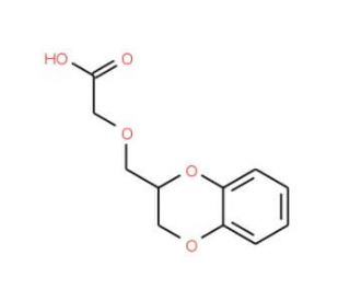 (2,3-Dihydro-benzo[1,4]dioxin-2-ylmethoxy)-acetic acid - chemical structure image