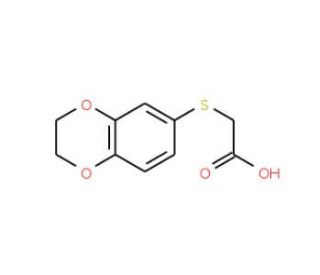 (2,3-Dihydro-benzo[1,4]dioxin-6-ylsulfanyl)-acetic acid - chemical structure image