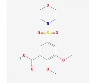 2,3-dimethoxy-5-(morpholin-4-ylsulfonyl)benzoic acid - chemical structure image