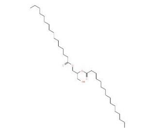 2,3-Dipalmitoyl-sn-glycerol (CAS 6076-30-8) - chemical structure image