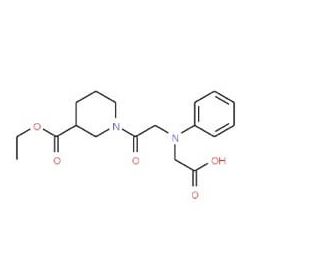 [{2-[3-(Ethoxycarbonyl)piperidin-1-yl]-2-oxoethyl}(phenyl)amino]acetic acid - chemical structure image