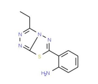 2-(3-Ethyl-[1,2,4]triazolo[3,4-b][1,3,4]-thiadiazol-6-yl)-phenylamine - chemical structure image
