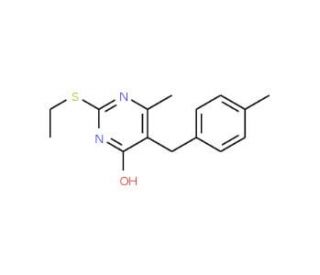 2-(3-Ethylthio)-4-hydroxy-6-methyl-5-(4-methylbenzyl)pyrimidine - chemical structure image