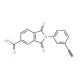 2-(3-Ethynyl-phenyl)-1,3-dioxo-2,3-dihydro-1H-isoindole-5-carboxylic acid (CAS 294667-03-1) - chemical structure image