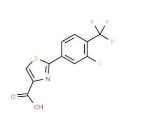 2-[3-Fluoro-4-(trifluoromethyl)phenyl]-1,3-thiazole-4-carboxylic acid - chemical structure image