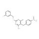 2-(3-Fluorobenzylthio)-4-hydroxy-6-methyl-5-(4-nitrobenzyl)pyrimidine - chemical structure image