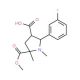 2-(3-Fluorophenyl)-5-(methoxycarbonyl)-1,5-dimethyl-3-pyrrolidinecarboxylic acid - chemical structure image