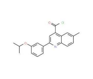 2-(3-isopropoxyphenyl)-6-methylquinoline-4-carbonyl chloride - chemical structure image