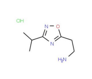 [2-(3-Isopropyl-1,2,4-oxadiazol-5-yl)ethyl]amine hydrochloride - chemical structure image