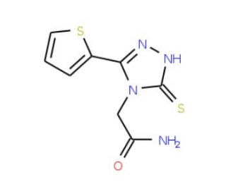 2-(3-mercapto-5-thien-2-yl-4H-1,2,4-triazol-4-yl)acetamide - chemical structure image
