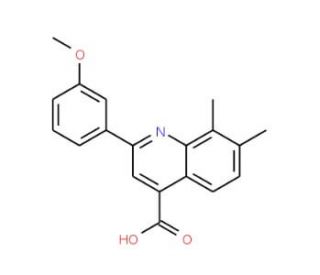 2-(3-methoxyphenyl)-7,8-dimethylquinoline-4-carboxylic acid - chemical structure image