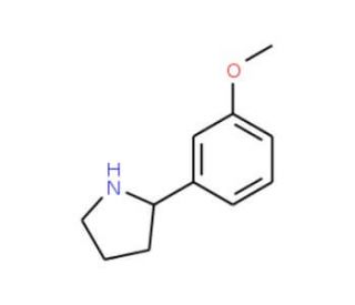 2-(3-methoxyphenyl)pyrrolidine (CAS 103861-77-4) - chemical structure image
